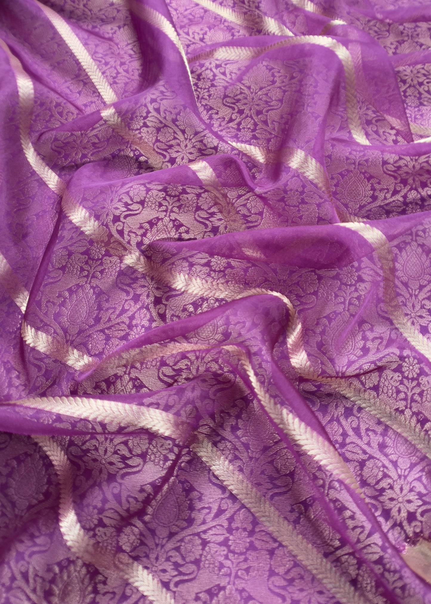 Indian Traditional Wear Brocade Organza Fabric

