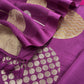 Timeless Purple Handloom Silk Suit With Weaving