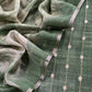 Forest Green Pure Chanderi Unstitched Suit With Banarasi Weaving And Digital Print