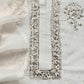 White Mukaish Handwork Pure Kora Silk Suit With Tissue Zari Panel Dupatta