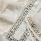 White Mukaish Handwork Pure Kora Silk Suit With Tissue Zari Panel Dupatta