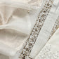 White Mukaish Handwork Pure Kora Silk Suit With Tissue Zari Panel Dupatta