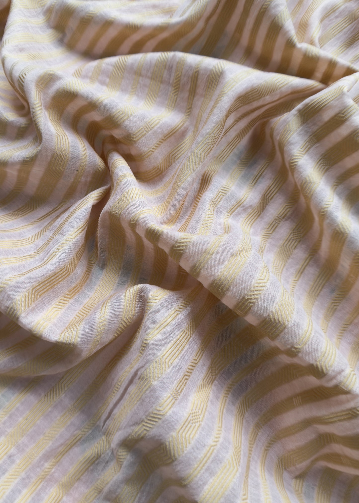 Beige Handloom Banarasi Suit With Paithani Weaving