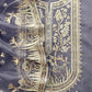 Luxe The Voilet Affair Pure Kora Silk Suit With Gold And Silver Pitta Handwork