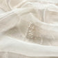 White Mukaish Handwork Pure Kora Silk Suit With Tissue Zari Panel Dupatta