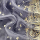 Luxe The Voilet Affair Pure Kora Silk Suit With Gold And Silver Pitta Handwork