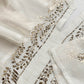 White Mukaish Handwork Pure Kora Silk Suit With Tissue Zari Panel Dupatta
