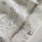 White Chidiya Embroidered Unstitched Suit In Pure Organza