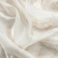 White Mukaish Handwork Pure Kora Silk Suit With Tissue Zari Panel Dupatta