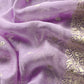 Lavender Chidiya Embroidered Unstitched Suit In Pure Organza