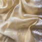 Buttercream yellow Chidiya Embroidered Unstitched Suit In Pure Organza