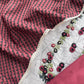 White Pure Linen Cotton Suit With French Knot Embroidery