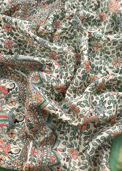 Pure maheshwari silk suit fabric

