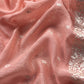 Salmon Pink Chidiya Embroidered Unstitched Suit In Pure Organza