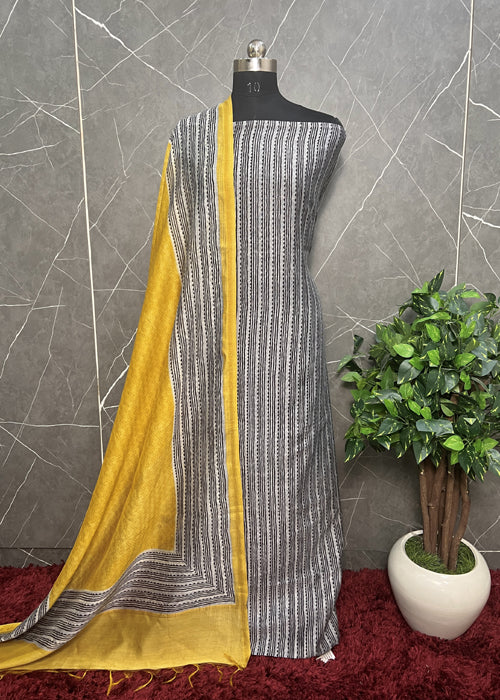Ekaya Banaras Maheshwari Suit With Contrast Dupatta