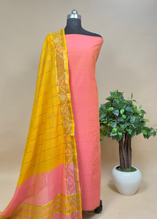 Handwoven Mangalgiri unstitched Suit