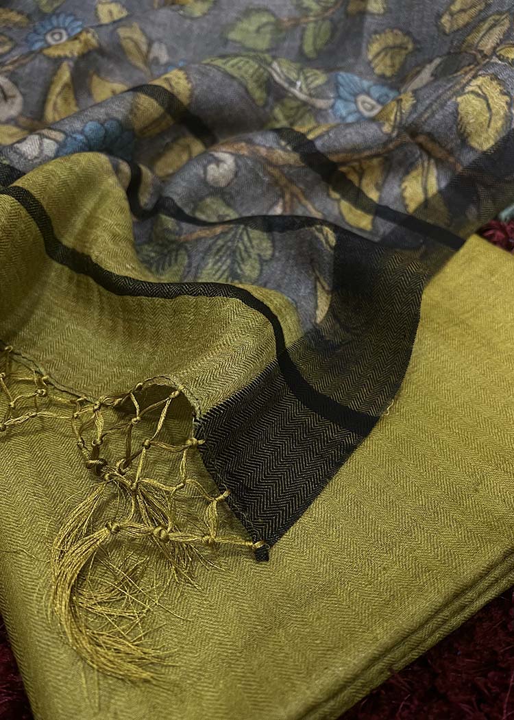 Pure Pashmina Suit With Kalamkari Dupatta