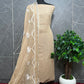 White Linen Suit With Kantha Embroidery