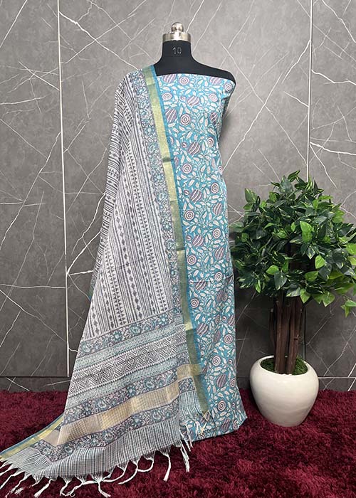 Anny Deziner Green Handloom Cotton Suit Material at Rs 265/set in Surat