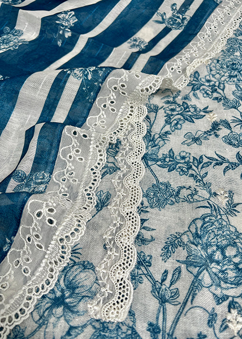 Cotton Linen Suit In Digital Print