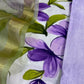 Purple Handpainted Cotton Suit With Kota Doria Dupatta